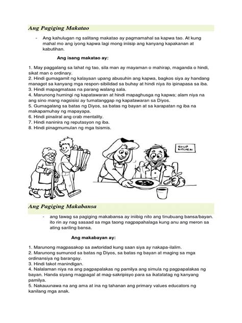 maka tao drawing|Kahalagahan Ng Pagiging Makatao – Halimbawa At Kahulugan.